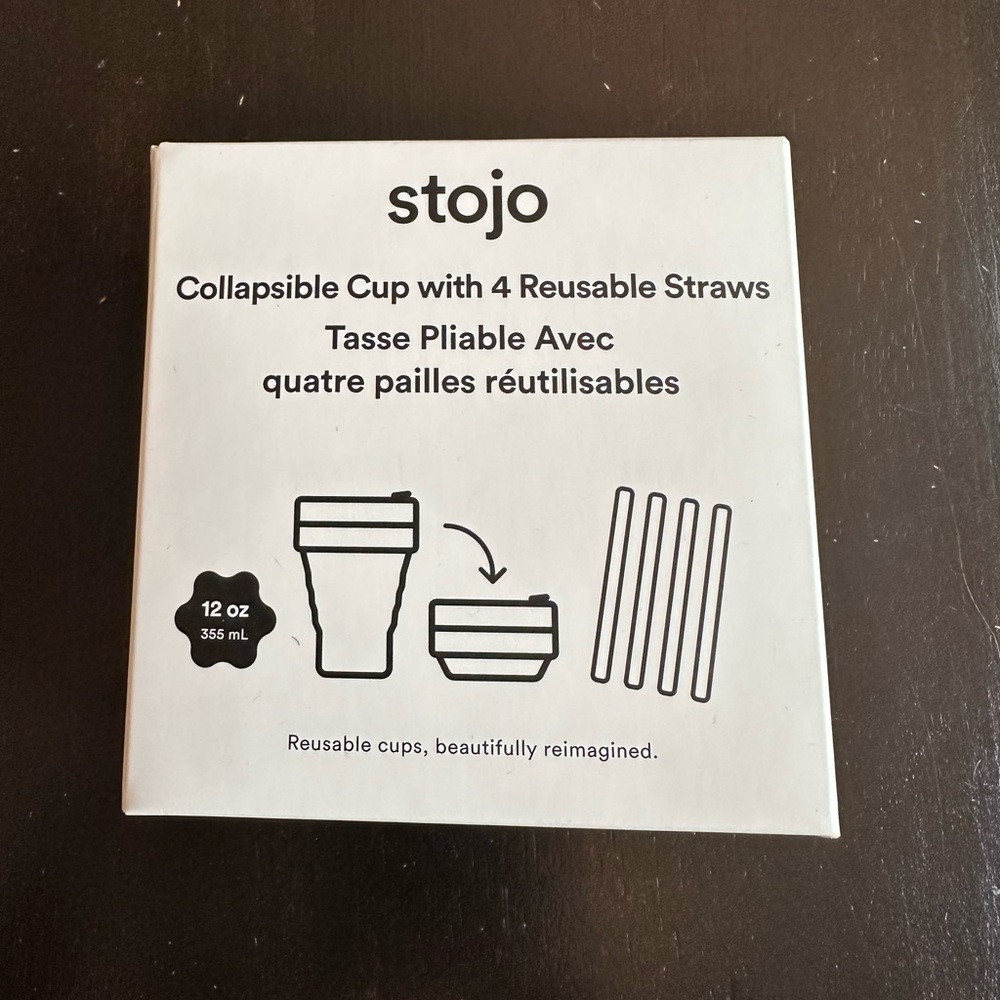 Stojo Reusable Cup with Straws